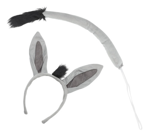 Conjunto De Disfraz De Burro Animal Diadema Con Orejas De