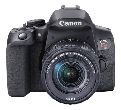  Canon EOS Rebel Kit T8i 18-55mm IS STM DSLR color  negro 