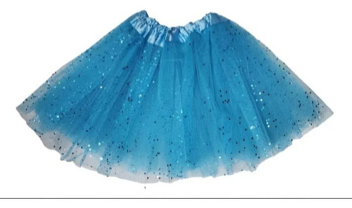 Tutu Pollera Tul Con Brillo Nena Danza Bailarina 80 X 30 Cm