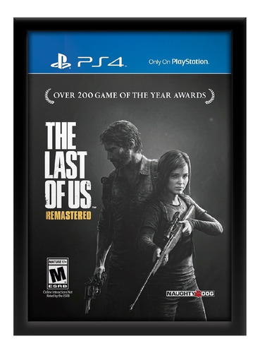 Quadro Capa The Last Of Us Remastered Sony Playstation 4 A3 