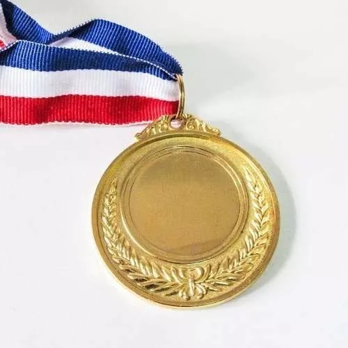Medalla Deportiva Metálica Con Cinta 5cm Premiación