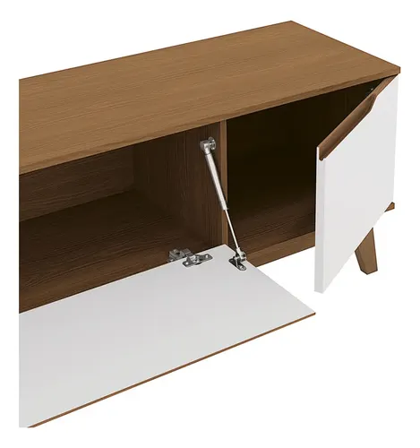 Rack Kappesberg 3 Portas Canela/branco 218cm | Parcelamento sem juros