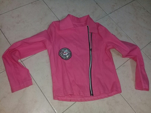 Campera Jeans Rosa Niña Cierre Talle 8- 10 Años Aprox