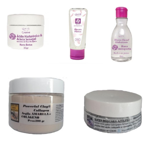 Kit Lifting Facial 5 Produtos Uso Profissional E Home Care