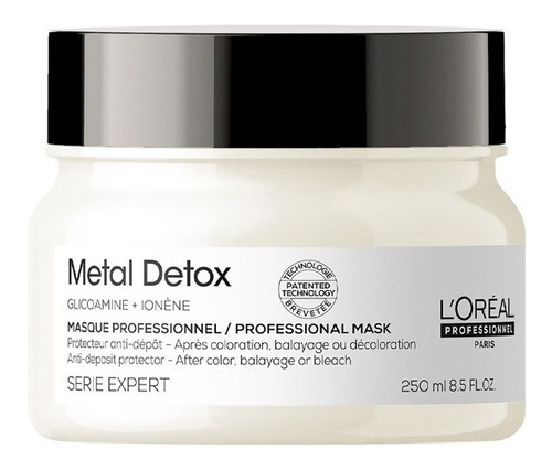 Máscara Neutralizadora De Metales Metal Detox 250 Ml