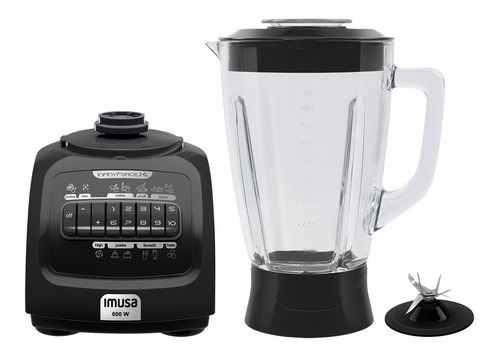 Licuadora Imusa Infiny Force XL 10 2.2 L negra con vaso de vidrio 110V - 120V