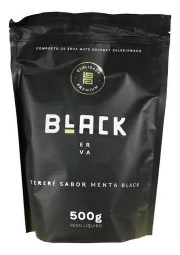 Erva Mate Terere Black Erva Qualidade Premium 500g Sabores Cor MENTA BLACK