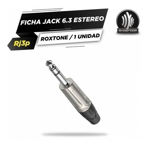 Imagen 2 de 7 de Ficha Conector Plug Estereo 6.3 - Roxtone Rj3p