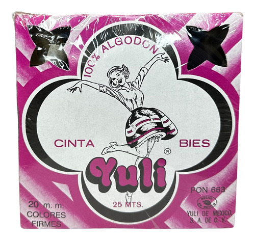 Cinta Bies Yuli De 20mm - Premium 100% Algodón. 25 Mts