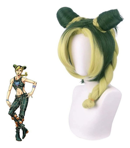 Peluca Jolyne C Para Cosplay De Anime Jojo's Bizarre Adventu