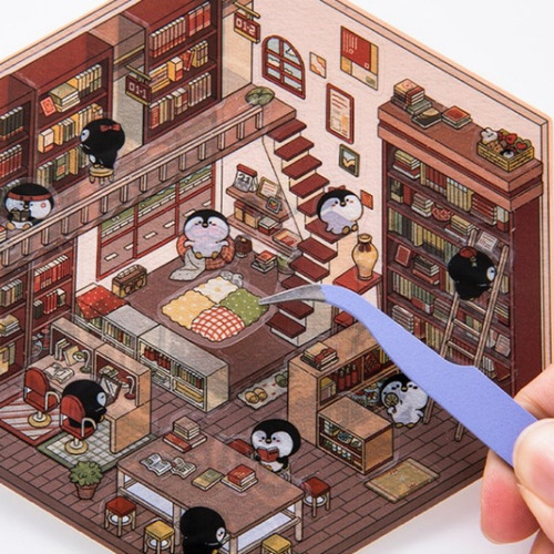 Pegatinas 3d Con Escenas De Cabina Para Niños En Miniatura