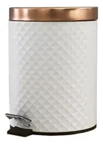 Comprar Papelera Basurero Tacho De Basura Cesto Pedal 5 Lts Blanco