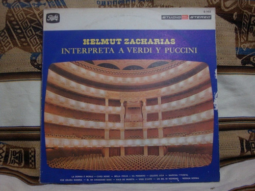 Vinilo Helmut Zacharias Interpreta  A Verdi Puccini Cl1