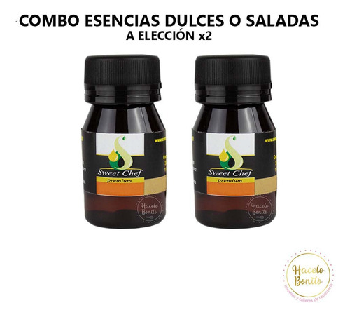 Esencias Sweetchef Dulces Y Saladas X2 Sabores A Elección 