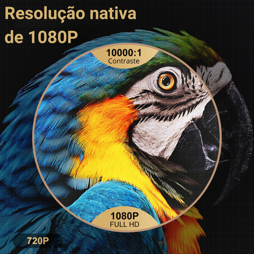 Projetor Touyinger Q10w+ 13000 Lúmens 1080p Android Bt. Wifi Cinza-escuro