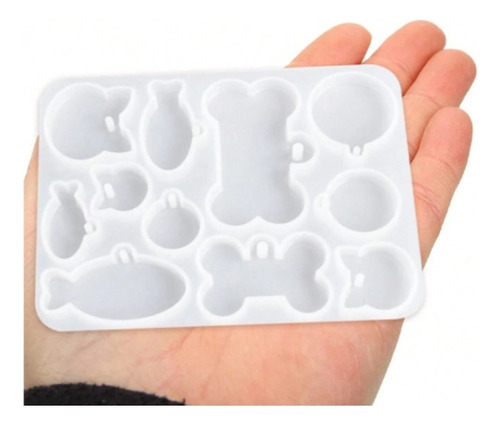 Molde De Silicona Para Para 11 Plaquitas Perro Gato