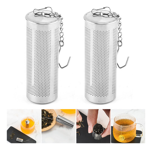 Coladores Bola Té 2pz Filtros Malla Acero Inoxidable Infuser