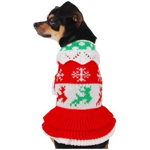 Joytale Suéter De Navidad Pequeño Para Perro, Vestido De C