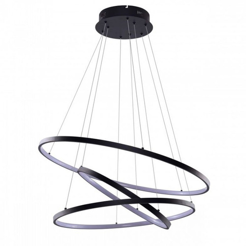  Colgante Led Saturno Aros Triple 1 Mt Diseño Moderno Deco