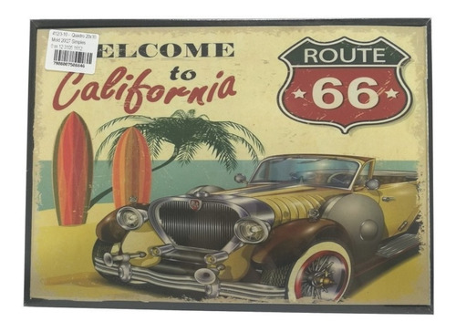 Quadro Welcome To California 20x30 Cm