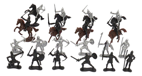 28 Unids/lote De Plata, Soldados Medievales, Figuras Del