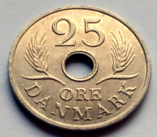 Moneda De Dinamarca, 25 Ore 1967.