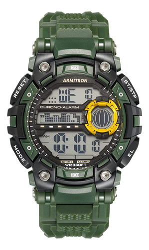 Reloj Para Hombre Armitron 40/8420, Correa En Resina, Verde