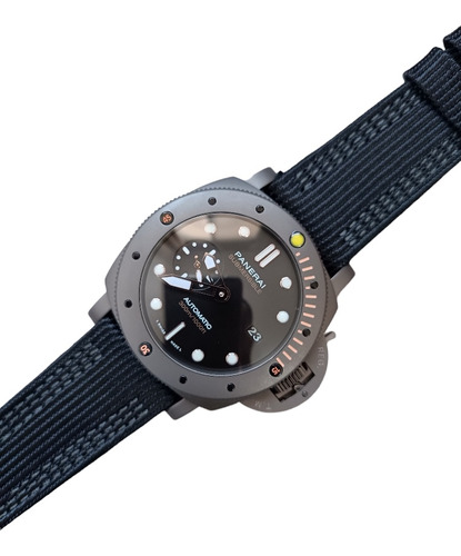 Reloj Panerai Submersible Negro Nylon Automático Zafiro 47mm (Reacondicionado)