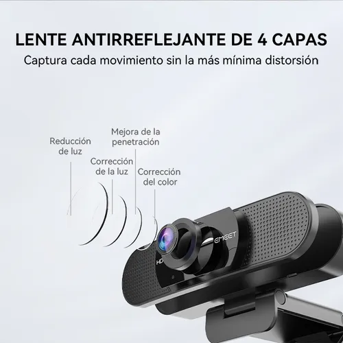 Cámara Web Full Hd 1080p@30fps Emeet C960 Con 2mics