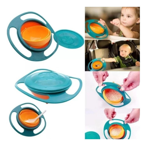 Plato Bebes Antivuelco Giratorio  Bowl Tazon Para Bebe