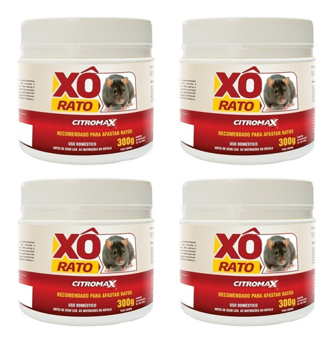 Kit P/ Afastar Ratos E Camundongos Xô Rato Pastilhas 4x300g