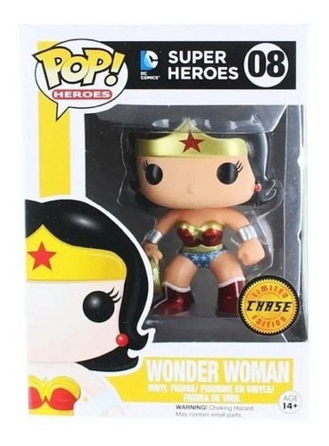 Funko Pop Wonder Woman 08 Chase Metallic Dc Superheroes