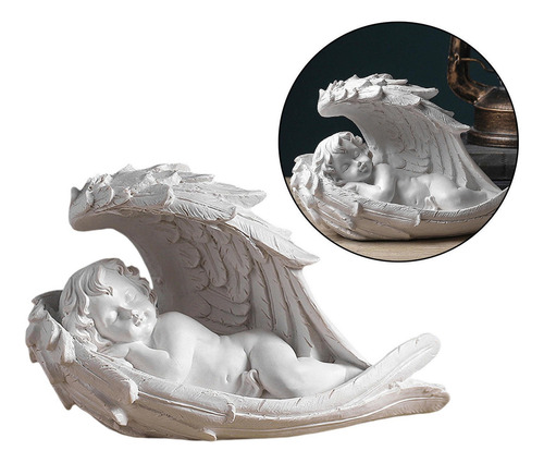Querubín Bebé Ángel Rezando Estatua De Los 21x10x13cm