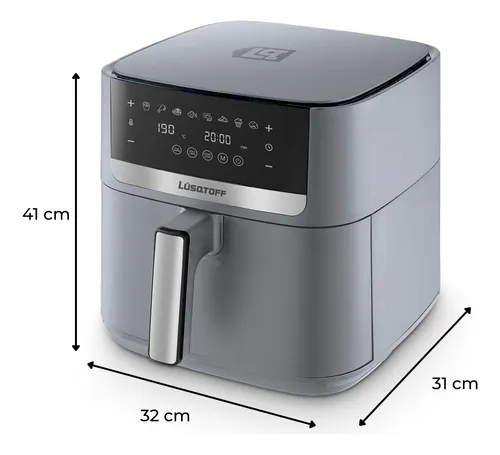 Freidora De Aire Lusqtoff 9.5l Gris Oscuro