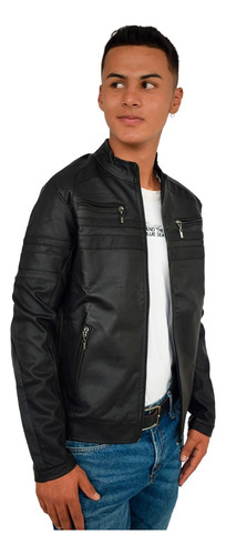 Chaqueta En Cuerotex Pagani Negra Para Hombre