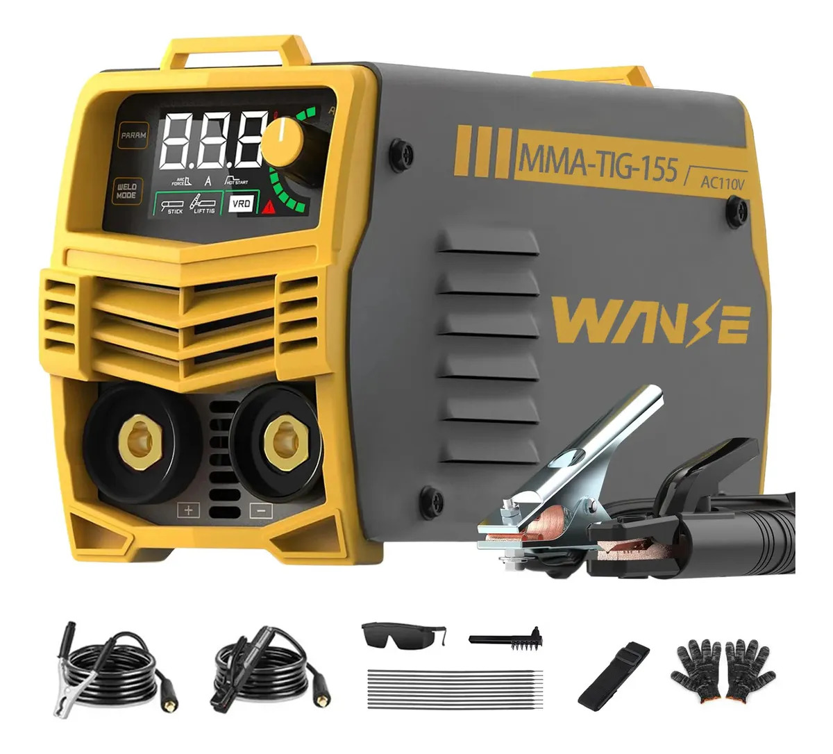 Soldadora Inversora Portátil MMA/TIG Inverter 155A WANSE 2en1