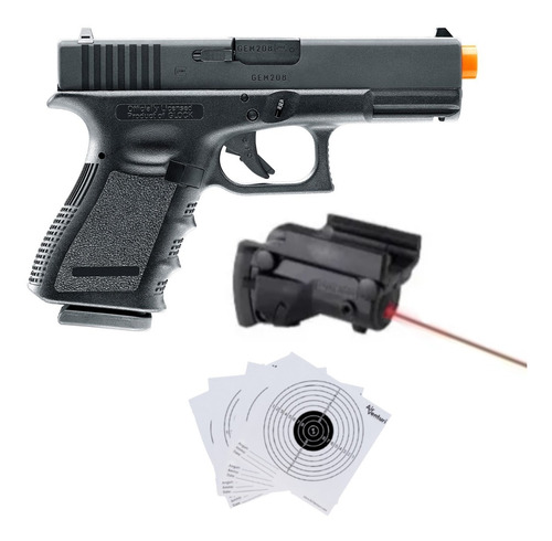 Airsoft Glock 17 Gen 3 Gbb  6mm Blowback Laser Xchws C