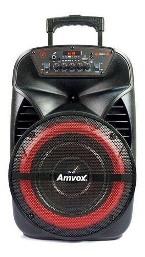 Alto-falante Amvox Aca 280 Black portátil com bluetooth preto 110V/220V 