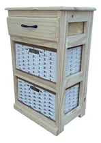 Comprar Organizador Canastero 1 Cajón + Canastos Suncho Mimbre