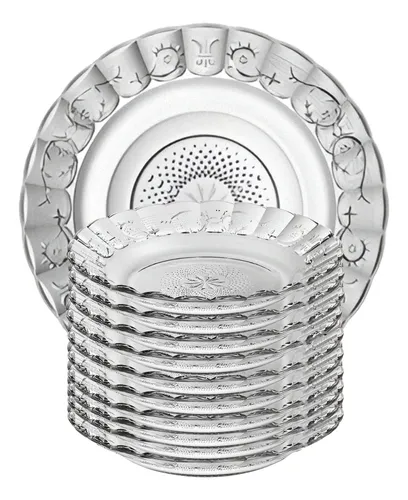 comprar Jogo De Pratos Fundos Egípcio 12 Peças Estrela Transparente