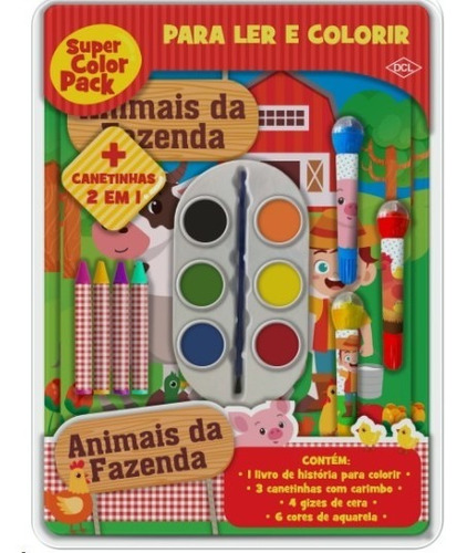 Livro Super Color Pack - Animais Da Fazenda