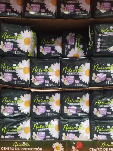 Toallas Femeninas Naturella Nocturna Pack 12 Con 8 Pz C/u