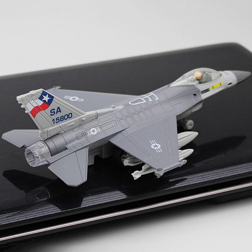 A Modelo De Avión De Aleación Fundido 1/100 F-16 Para