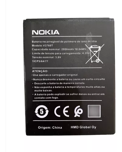 Bateria V3760t Nokia C2 Ta-1263 Original F-gratis | Parcelamento sem juros