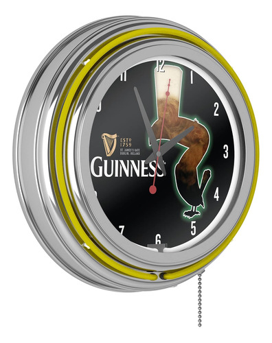 Trademark Gameroom Reloj De Pared Analógico Guinness Retro C