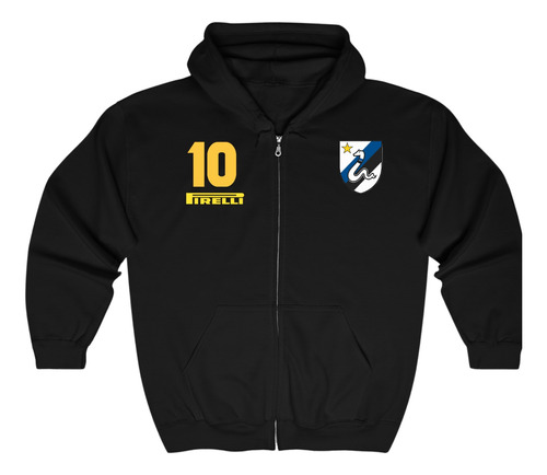 Campera  Salida Algodon Inter Ronaldo Canguro C/capucha