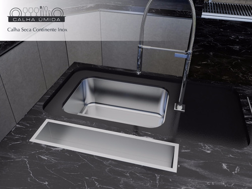 Calha Seca Embutida Porta Temperos E Utensílios