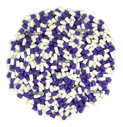 Capsulas Vacias Gelatina 0 Morado Moradas Blanco X Millar