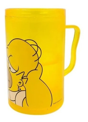 Tarro Cervecero Doble Pared Los Simpson 360 Ml Color Amarillo