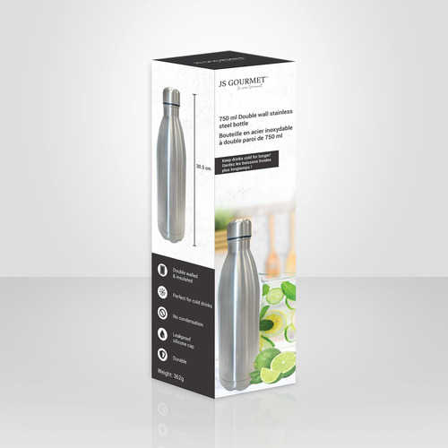 Js Gourmet Botella De Agua De Acero Inoxidable De Doble Pare